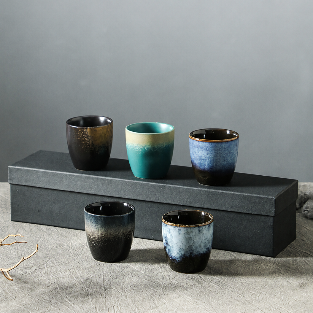 Set 5 tazas de cerámica