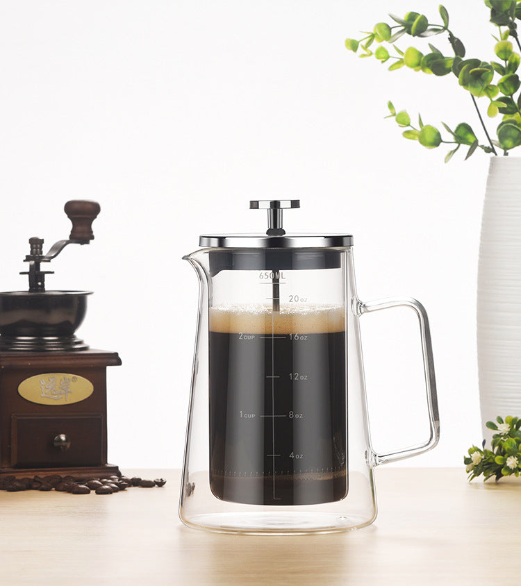 Prensa francesa Diseño doble vidrio 600 ML