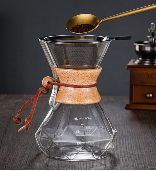 Cafetera estilo Chemex 600ML diseño octogonal